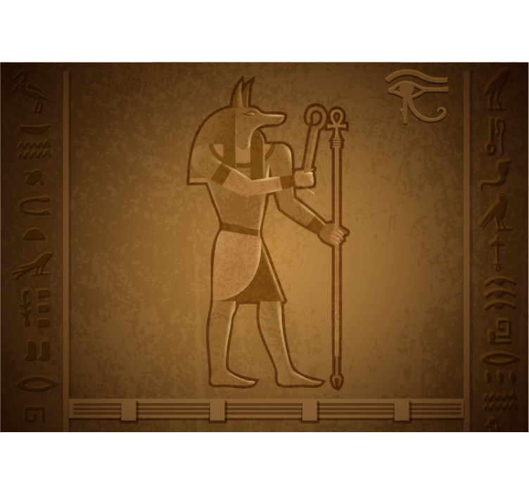 Animals wall mural of ancient egyptian deity - TenStickers