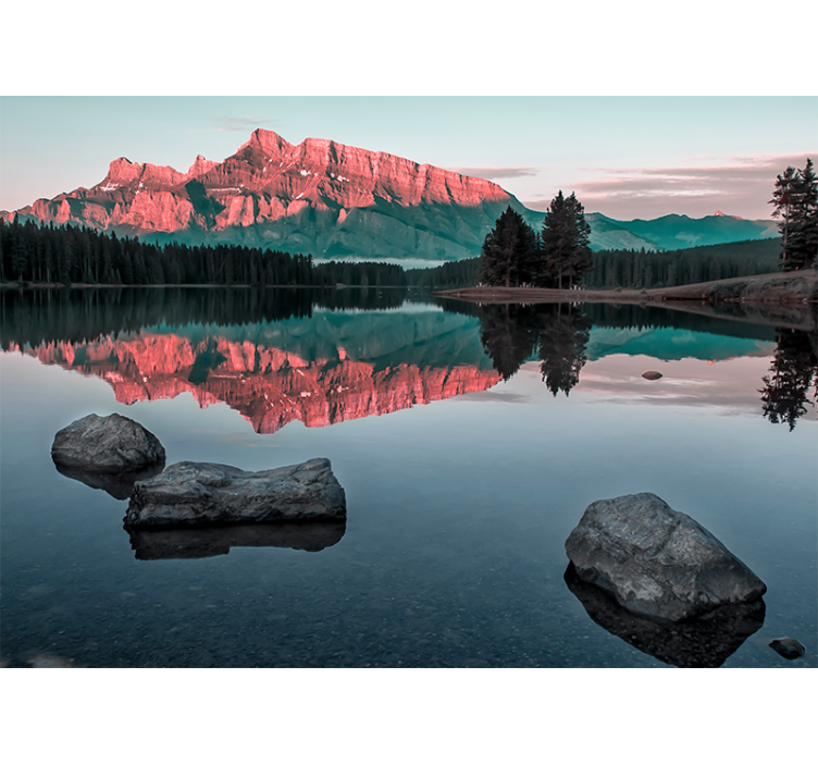 Landscape wall mural mountain echo view - TenStickers