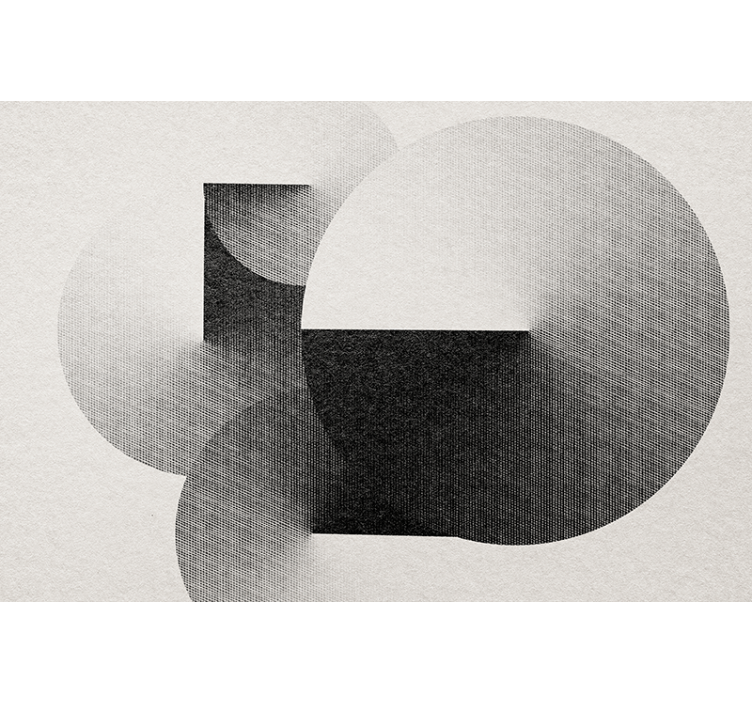 Abstract wall mural geometric circle design - TenStickers