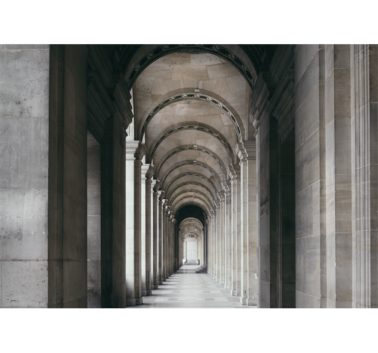 City wall mural architectural arches view - TenStickers