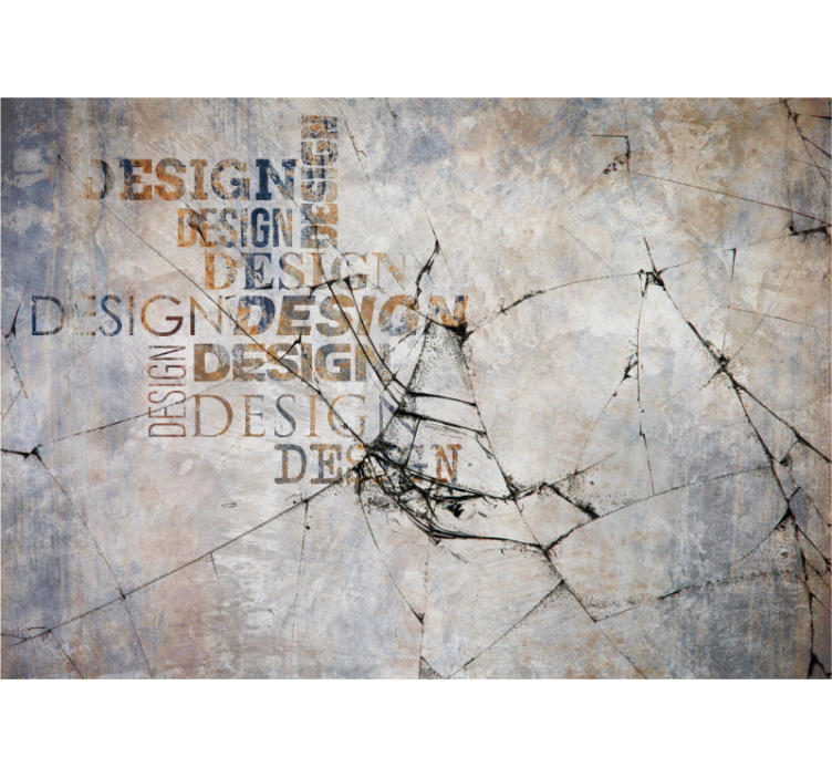 Abstract typography abstract wall mural - TenStickers