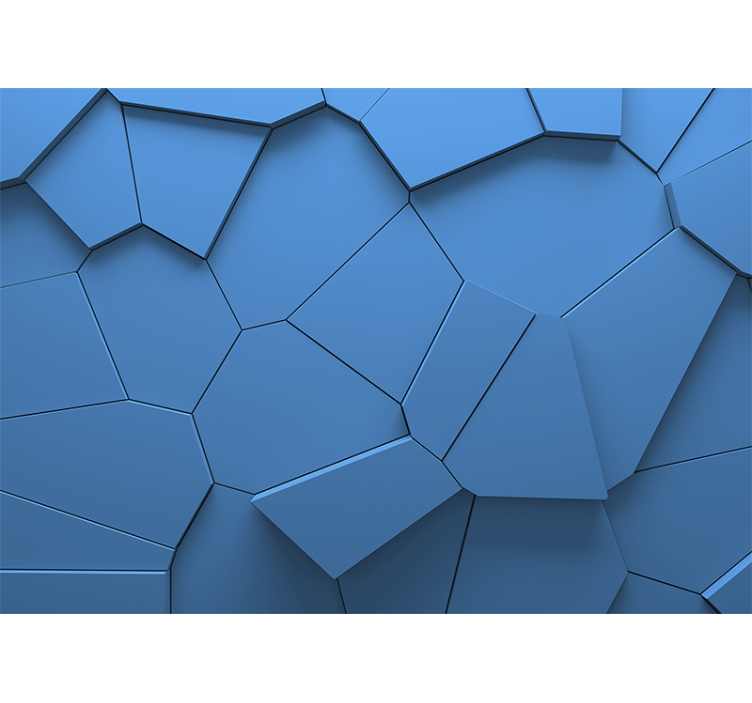 Geometric blue pattern texture wall mural - TenStickers