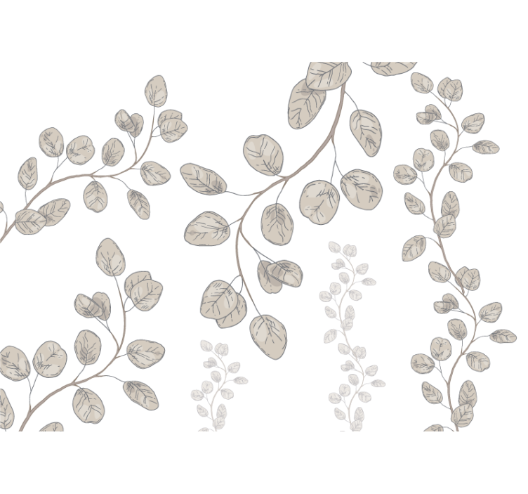 Delicate Leaf Patterns wall mural master bedroom - TenStickers