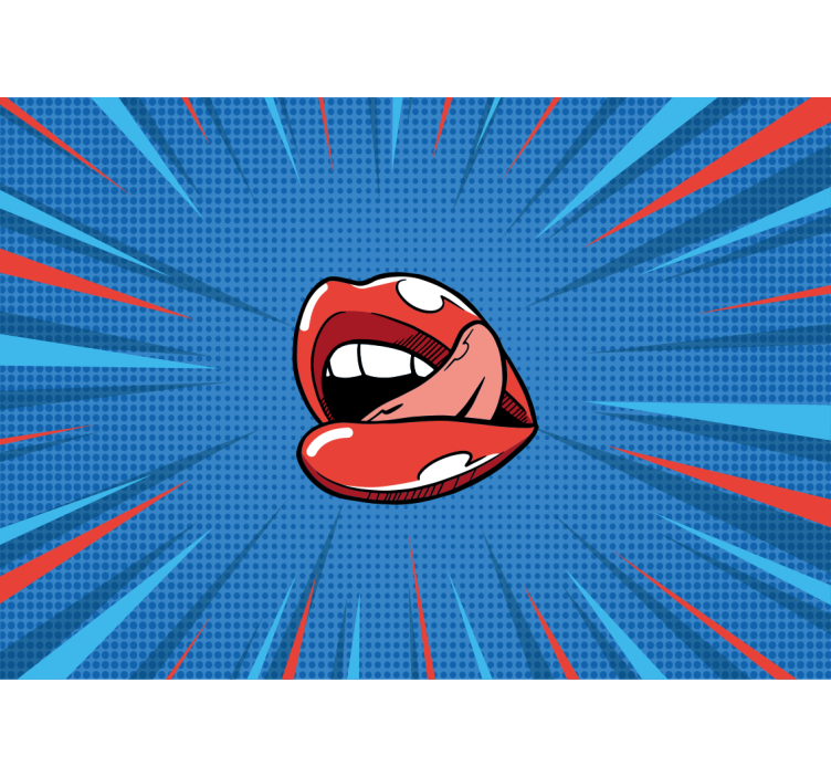 Graffiti wall mural lively mouth pop - TenStickers