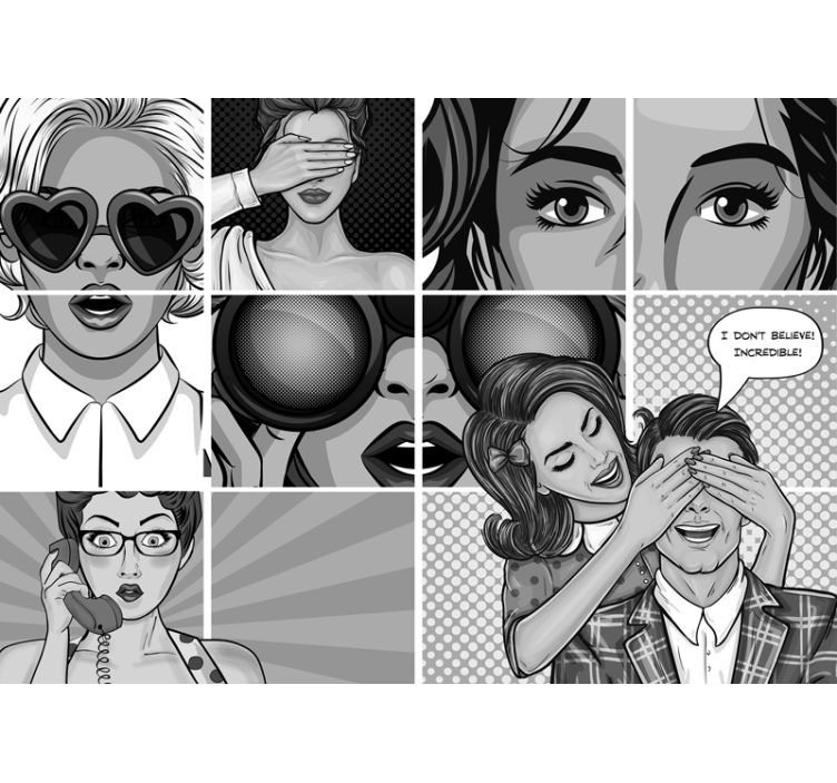 Art wall mural pop art expressions - TenStickers