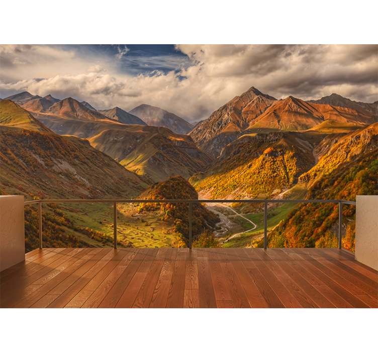 Landscape wall mural regal mountain view - TenStickers