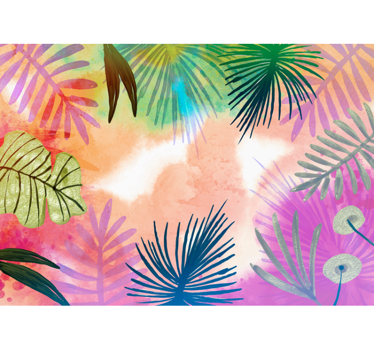 Nature wallpaper tropical foliage patterns - TenStickers