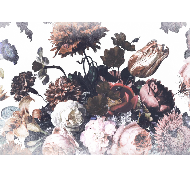 Flower wall mural floral arrangement design - TenStickers