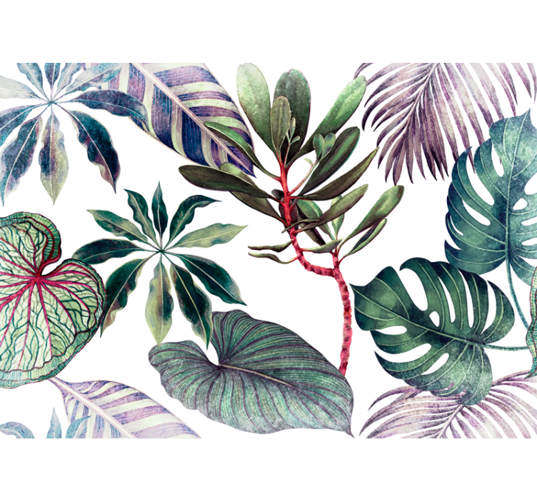 Nature wallpaper tropical foliage design - TenStickers