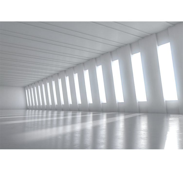 3d wallpaper minimalist bright space - TenStickers