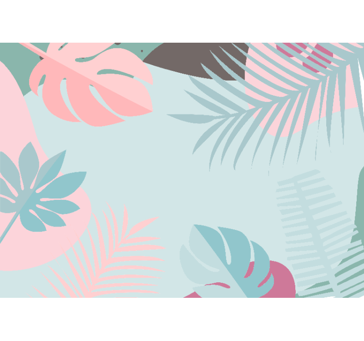 Nature wallpaper with tropical leaf design - TenStickers