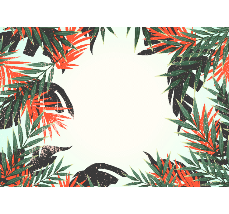 Nature wallpaper tropical large leaves - TenStickers