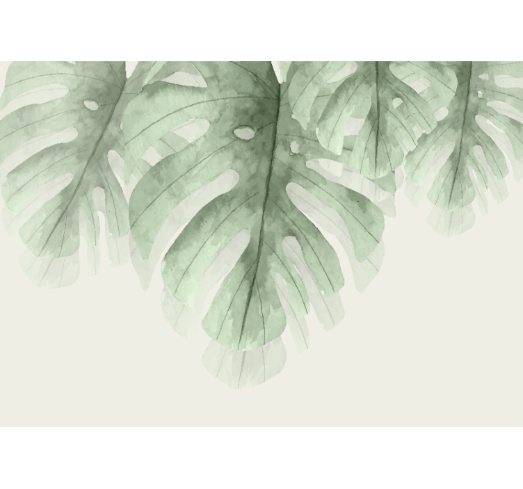 Big tropical leave wall mural nature - TenStickers