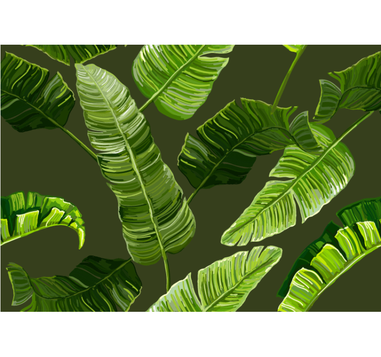 Nature wallpaper lush greenery foliage - TenStickers