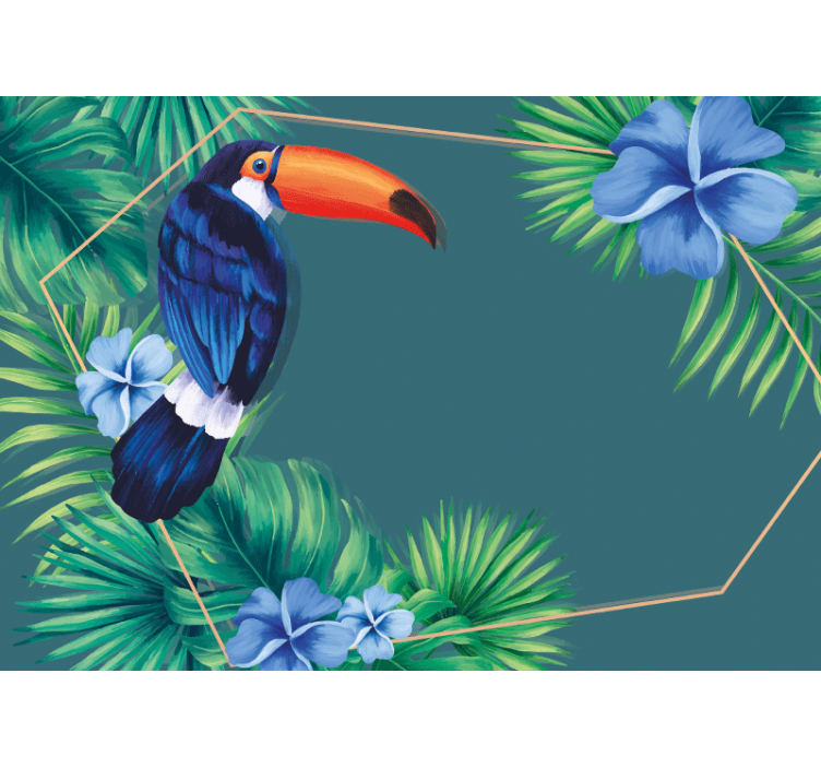 Animals wall mural tropical toucan bird design - TenStickers