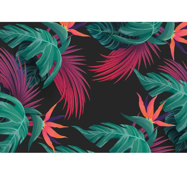 Wall mural nature tropical leaf collection - TenStickers