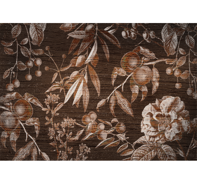 Flower wall mural floral artistry design - TenStickers