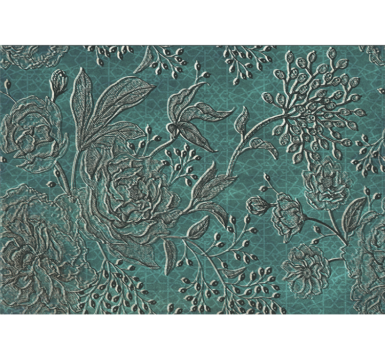 Flower wall mural intricate floral design - TenStickers