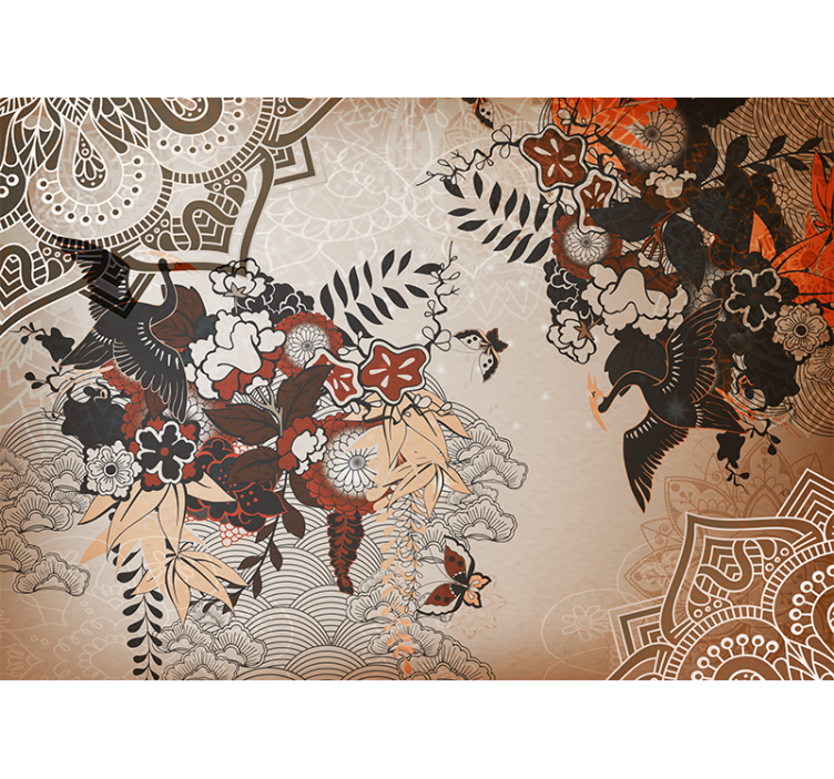 Mandala wall mural floral designs - TenStickers