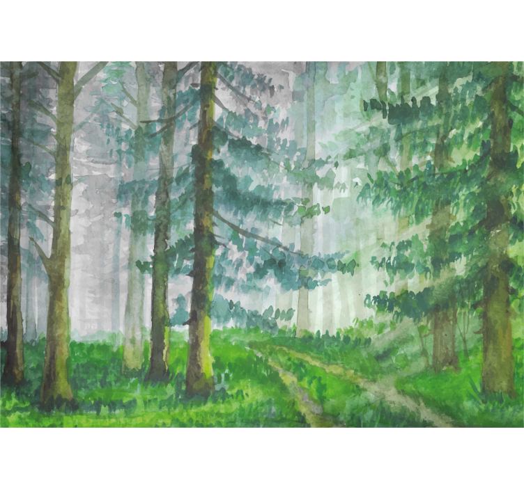 Forest wallpaper forest pathway detail - TenStickers