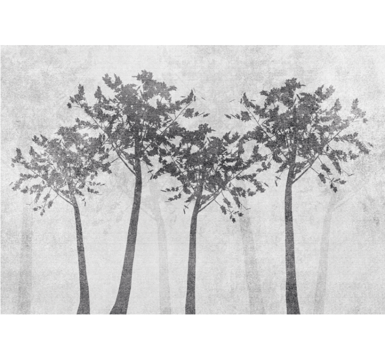 Wall mural trees silhouette tree design - TenStickers