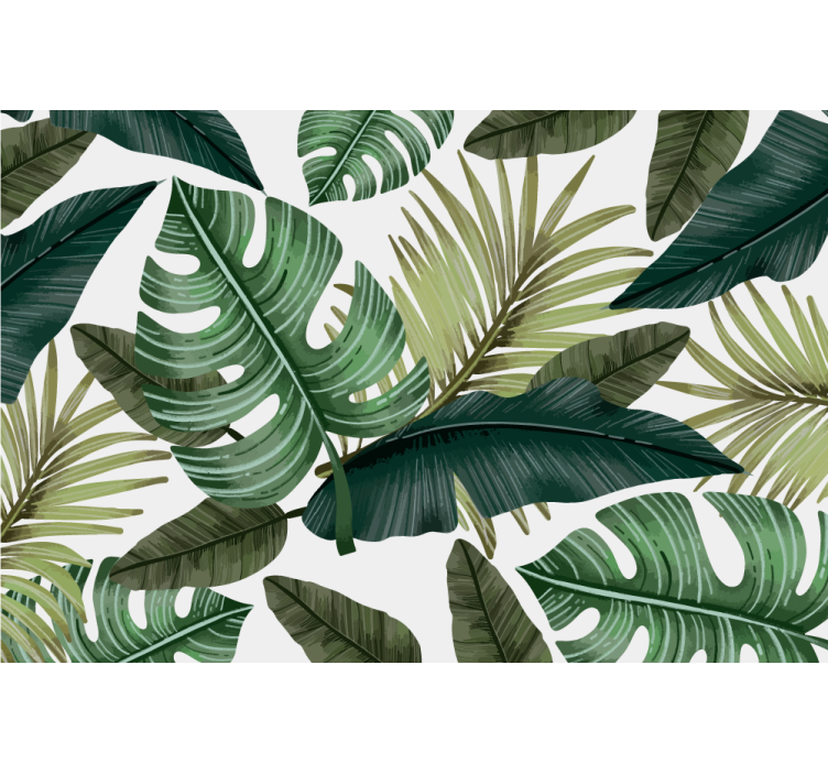 Nature wallpaper tropical greenery design - TenStickers
