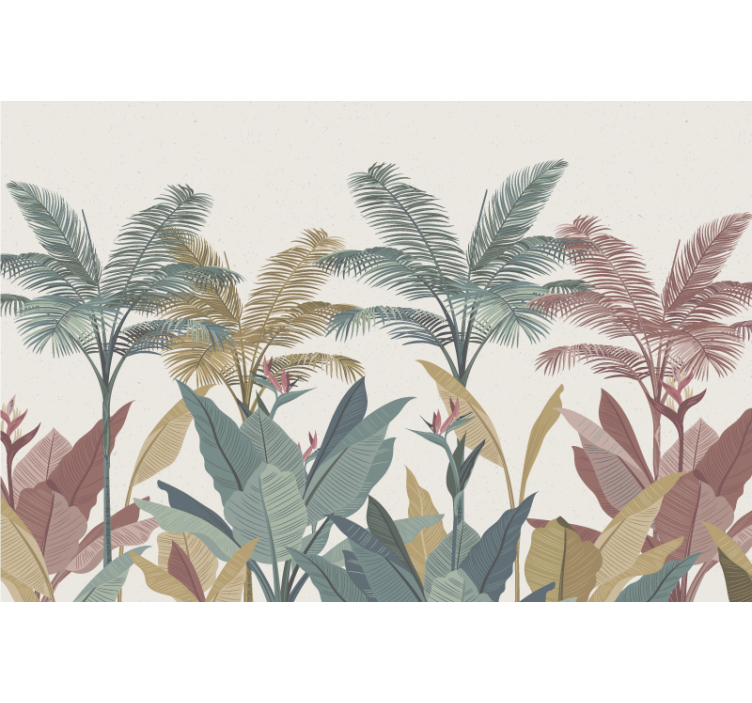 Nature wallpaper tropical palm paradise - TenStickers