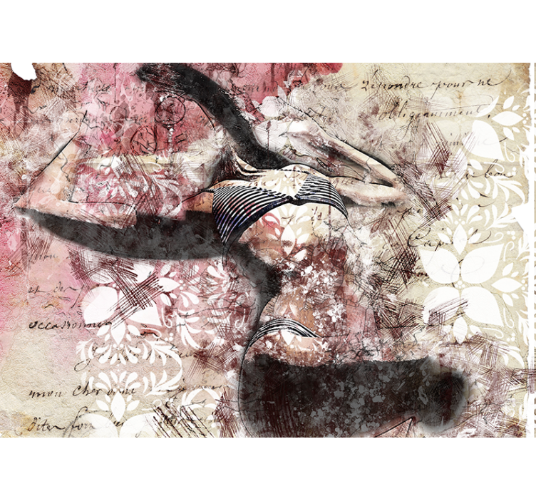 Romantic wall mural elegant dance movement - TenStickers