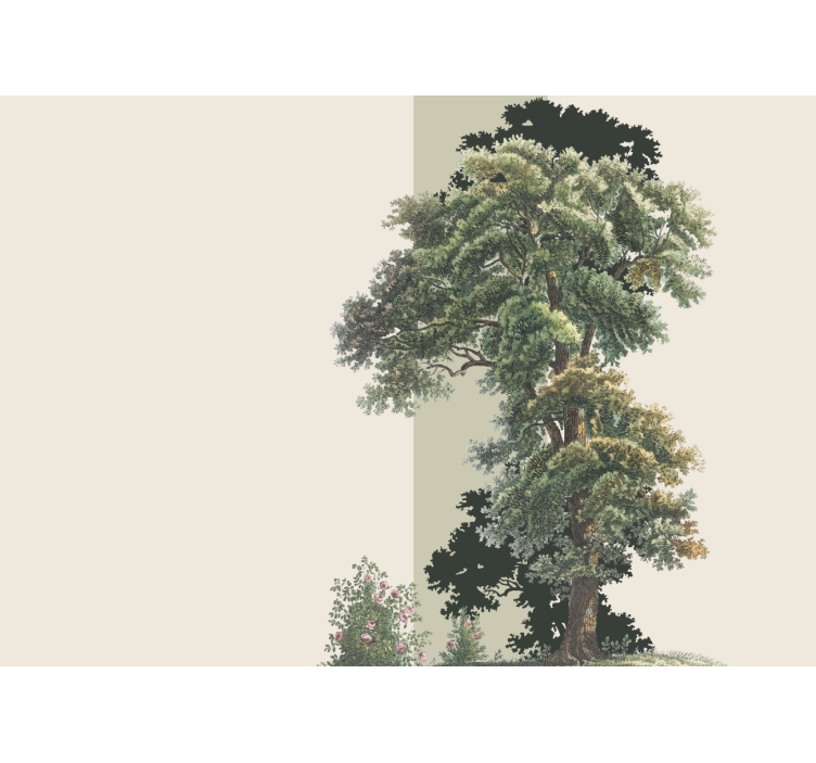 Nature wallpaper colorful leafy landscape - TenStickers