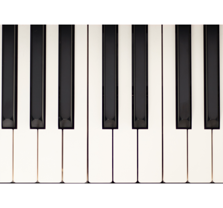 Piano keys music wall mural - TenStickers