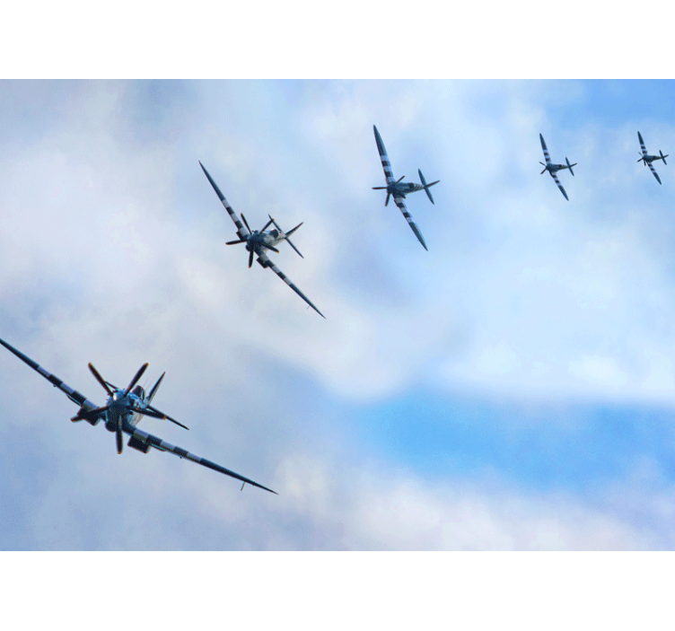 Incoming Spitfires photo mural - TenStickers