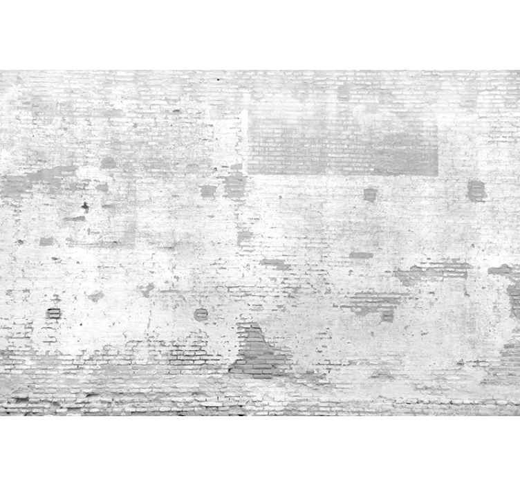Old white brick wall mural - TenStickers