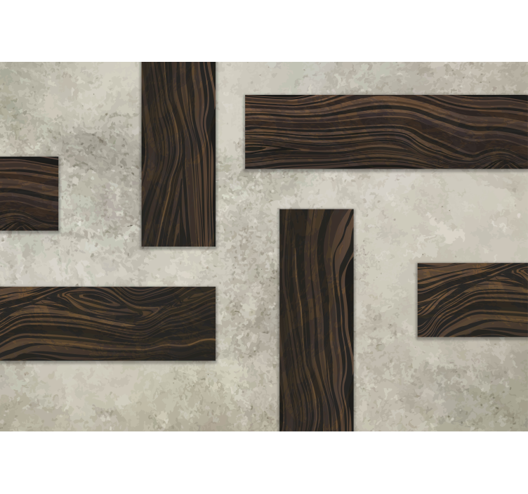 Concrete and Wood Texture Bathroom Wallmural - TenStickers