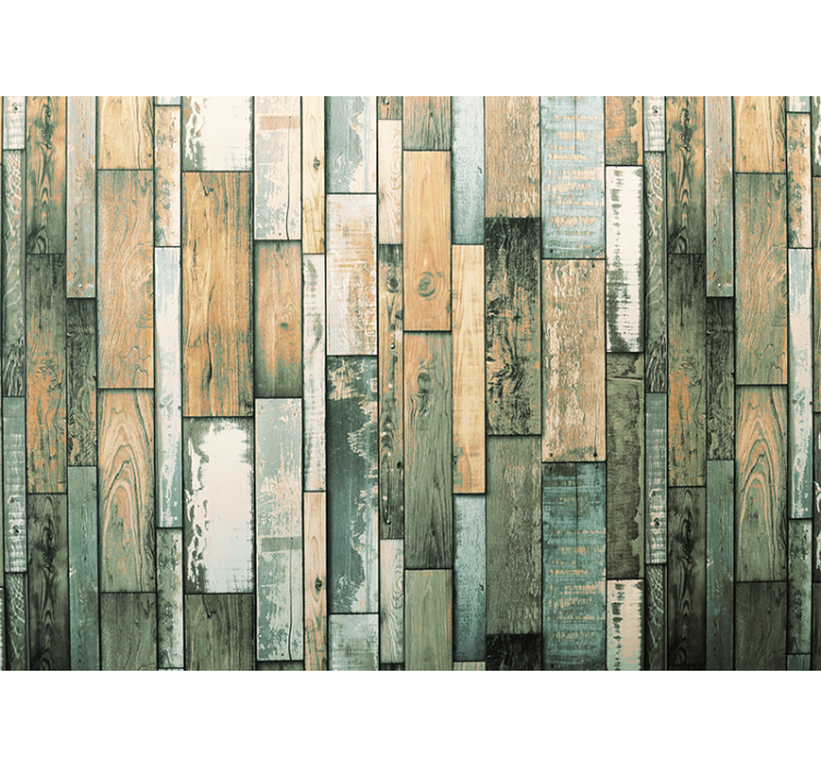 Wood planks wallpaper mural - TenStickers