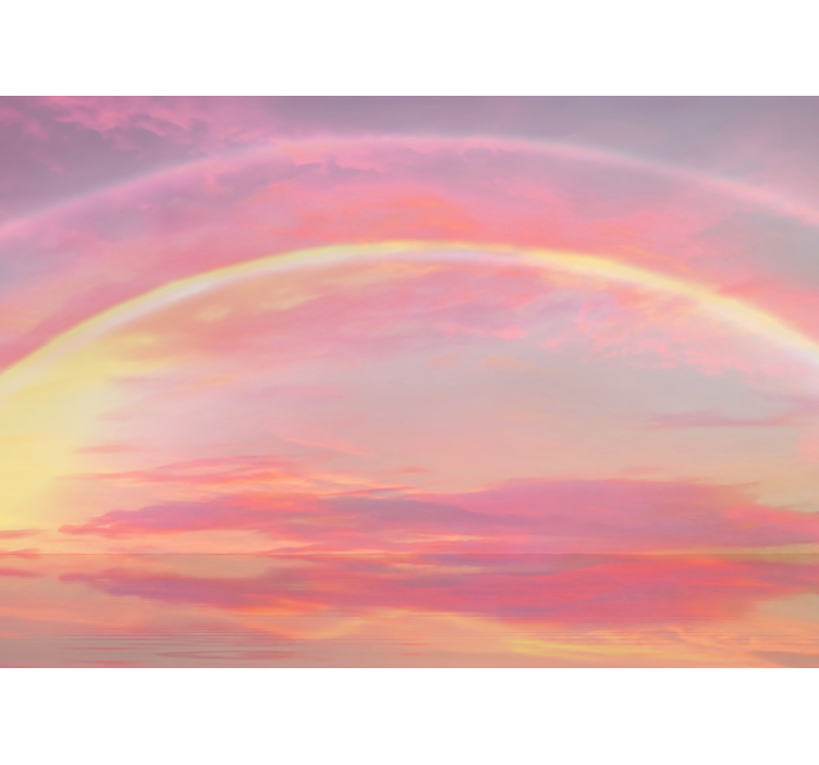 Pink rainbow sky Kids wall mural - TenStickers