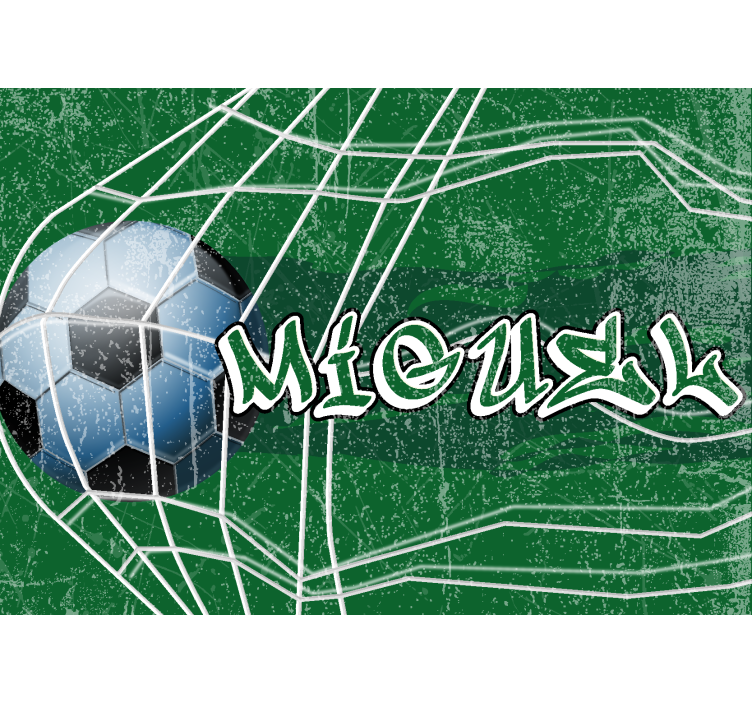 Football Goal Graffiti Name Wall Mural for Teen - TenStickers