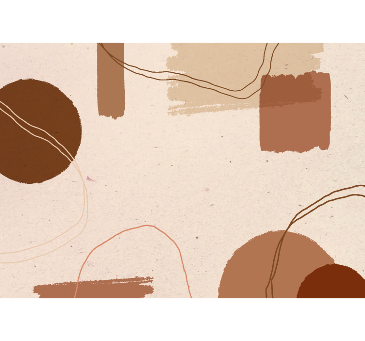 Abstract design Terracotta colour wall mural - TenStickers