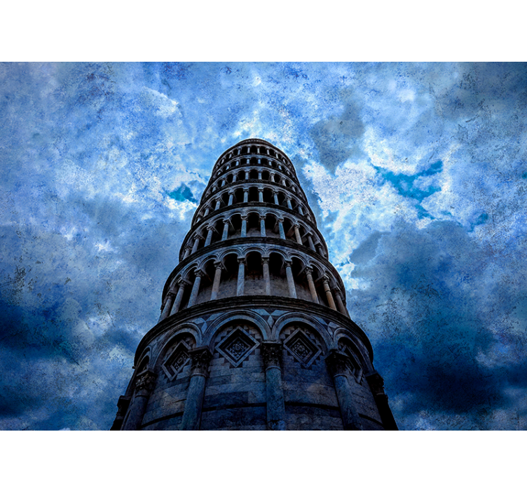 City wall mural pisa tower design - TenStickers