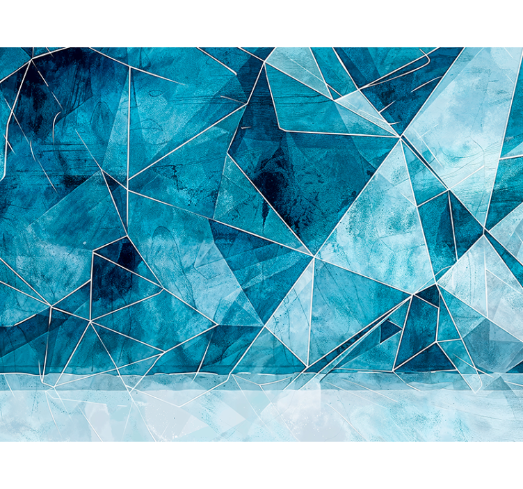 Geometric blue texture wall mural - TenStickers
