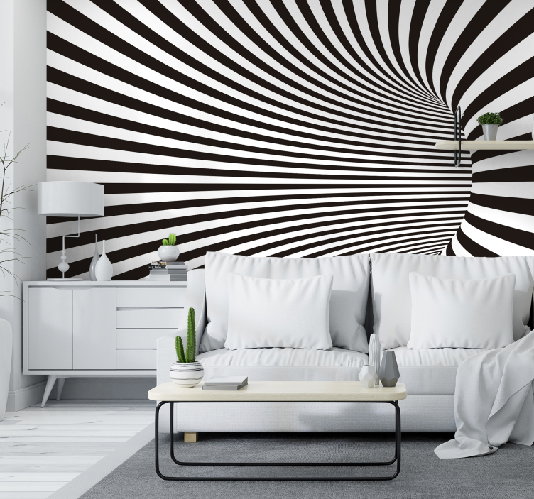 3D wallpaper tunnel effect - TenStickers