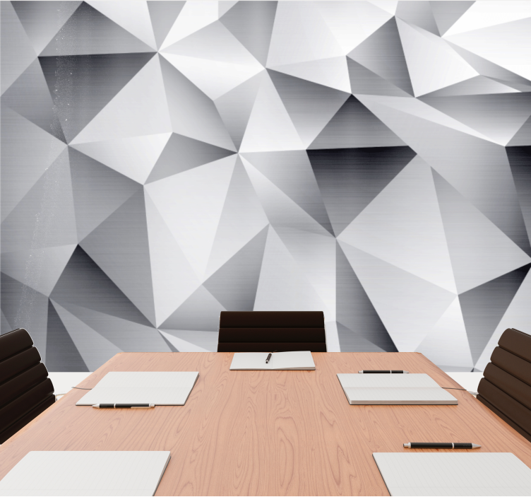 3d wallpaper geometric facet patterns - TenStickers