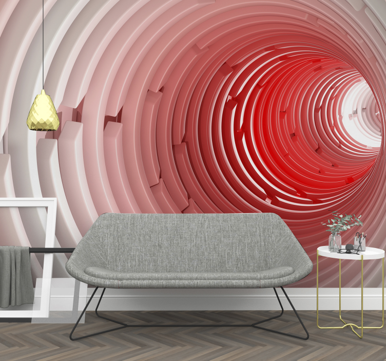 3d wallpaper spiral tunnel design - TenStickers