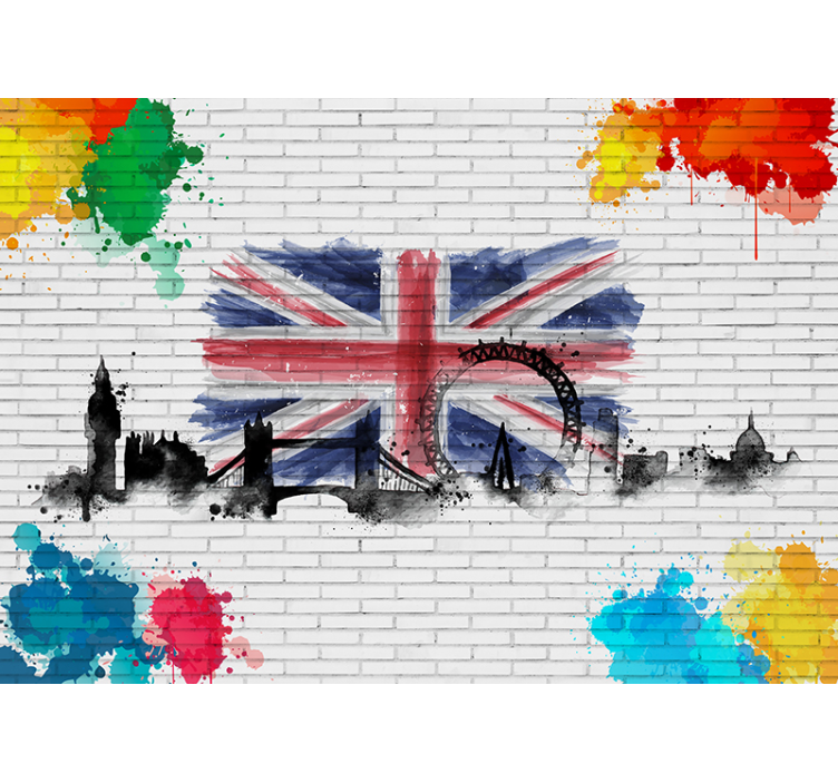 Wall art abstract London Wall Mural - TenStickers