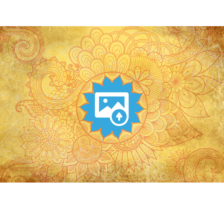 Yellow yoga mandala Wall Mural - TenStickers