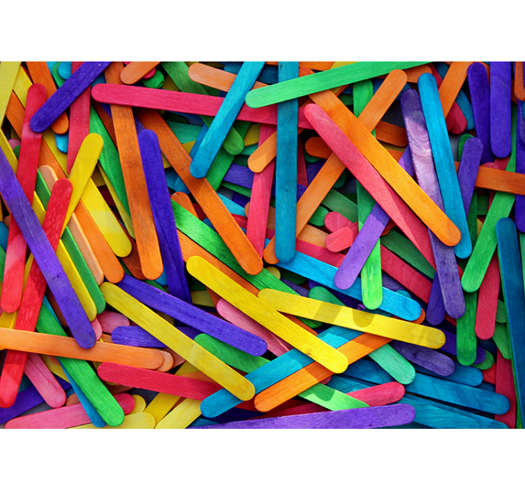 Colorful Sticks Ensemble abstract wall mural - TenStickers