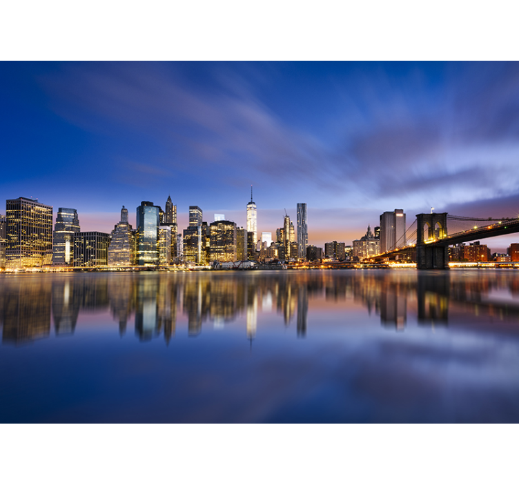 Wall mural new york new york skyline reflection - TenStickers