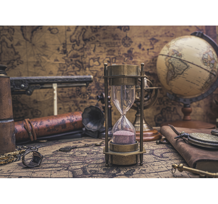 City wall mural antique clock collection - TenStickers