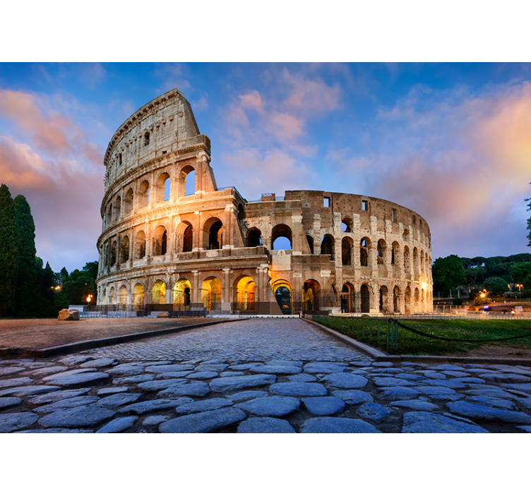 City wall mural colosseum of rome - TenStickers