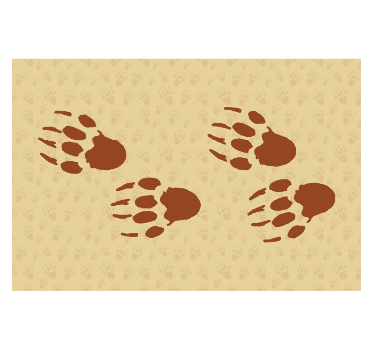 Paw Prints animals wall mural - TenStickers