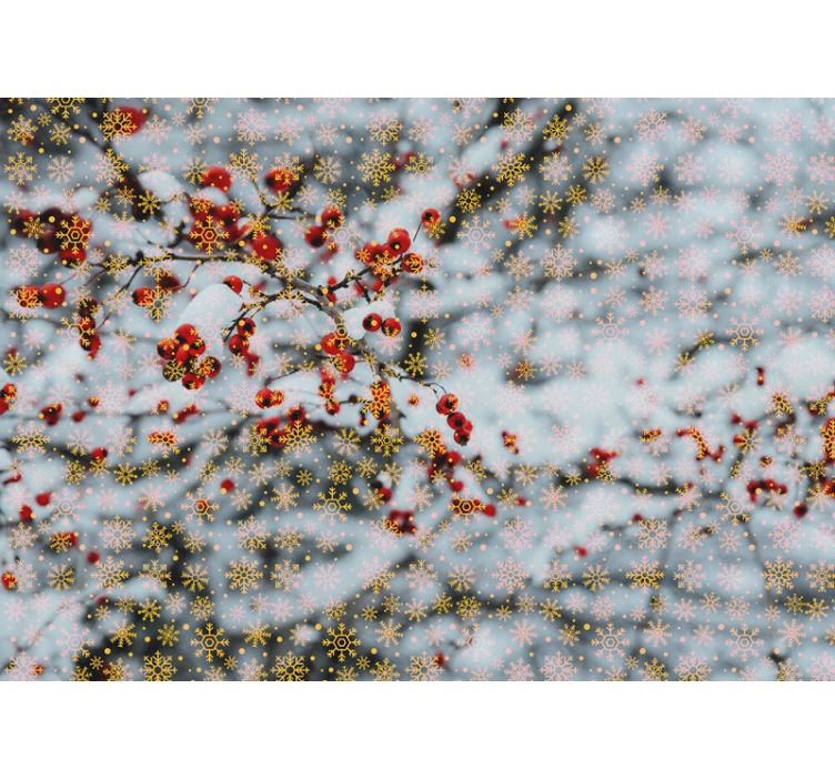 Christmas wall mural festive winter moments - TenStickers